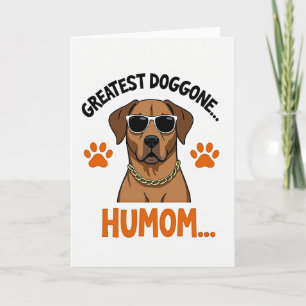 Gestreifte Cool Dog Humom Karte