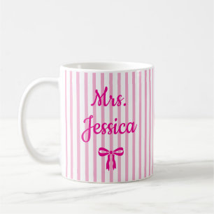 Gestreifte Coquette individuelle Geschenke zur Leh Kaffeetasse