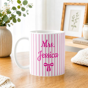 Gestreifte Coquette individuelle Geschenke zur Leh Kaffeetasse