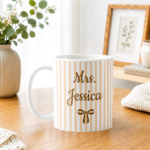 Gestreifte Coquette individuelle Geschenke zur Leh Kaffeetasse