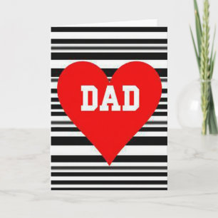 Gestreifte Dad-Herz-Karte Karte