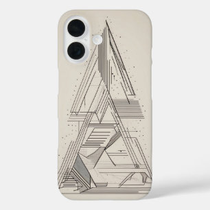 Gestreifte Dreiecke Art iPhone 16 Hülle
