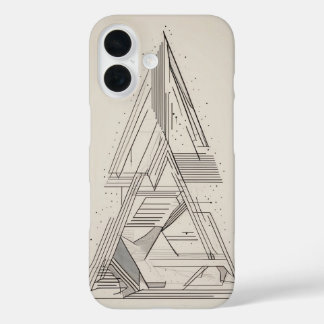 Gestreifte Dreiecke Art iPhone 16 Hülle