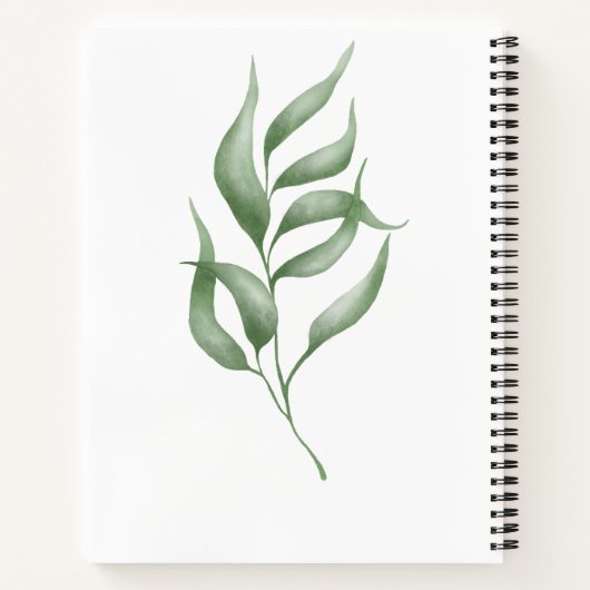 Gestreifte Eleganz: Custom Spiral Notebooks Notizblock (Rückseite)