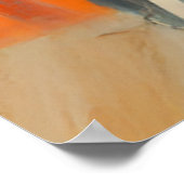 Gestreifte Eleganz mit Blume Poster (Ecke)