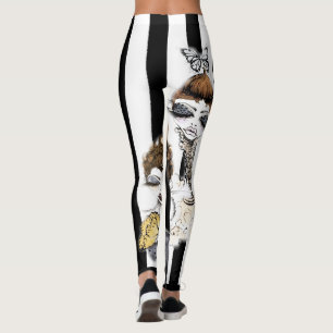 Gestreifte Elf-Leggings Leggings
