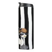 Gestreifte Elf-Reise-Schale Thermosbecher (Nach rechts gedreht)