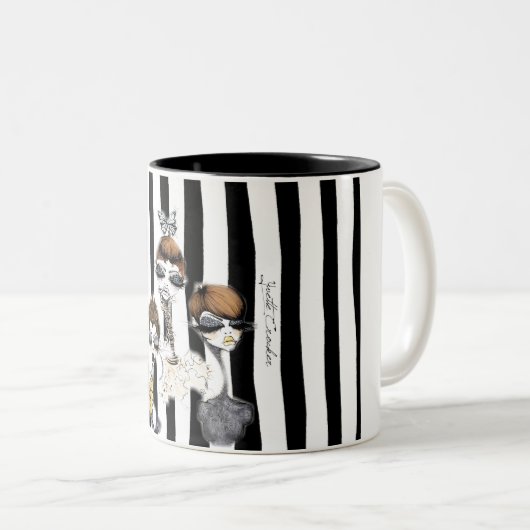 Gestreifte Elf-Schale Zweifarbige Tasse (VorderseiteRechts)
