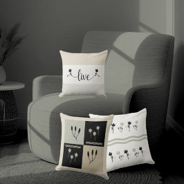 Gestreifte Erdtöne "Live" dekorative Kissen