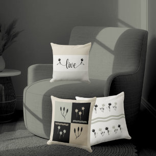 Gestreifte Erdtöne "Live" dekorative Kissen
