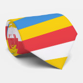 Gestreifte Farben der Flagge von Aruba Krawatte (Gerollt)