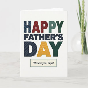 Gestreifte Fathers Day Karte
