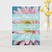 Gestreifte Florale Mutterkarte Karte (Gelbe Blume)