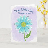 Gestreifte Florale Schwiegertochter Karte (Gelbe Blume)