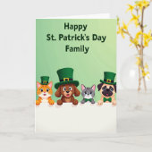 Gestreifte Freunde St. Patricks Tag Karte (Gelbe Blume)