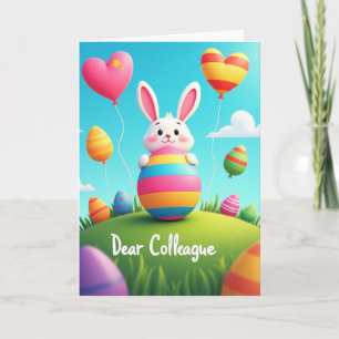 Gestreifte Fröhliche Osterkarte Karte