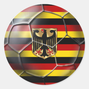 Gestreifte Fußballgeschenke der Runder Aufkleber