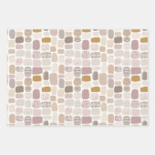 Gestreifte geometrische Gestaltungsmuster Geschenkpapier Set (Vorderseite 3)