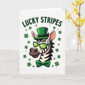Gestreifte Glücks St. Patricks Karte (Gelbe Blume)