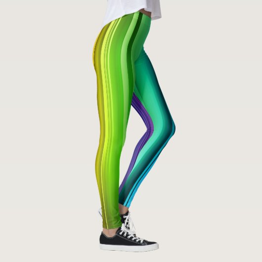 Gestreifte Gradient-Leggings Leggings (Rechts)