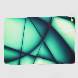 Gestreifte, grün bis grün beige gezogene, formlose golfhandtuch