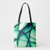 Gestreifte, grün bis grün beige gezogene, formlose tasche (Vorderseite)