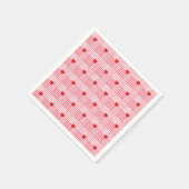 Gestreifte Herzen Patchwork-Muster Serviette (Ecke)