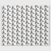 gestreifte High Heels mit daisy Geschenkpapier (Flach)