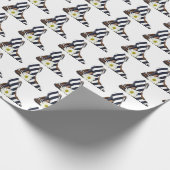 gestreifte High Heels mit daisy Geschenkpapier (Ecke)