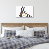 gestreifte High Heels mit weißer Blende Leinwanddruck (Insitu (Schlafzimmer))