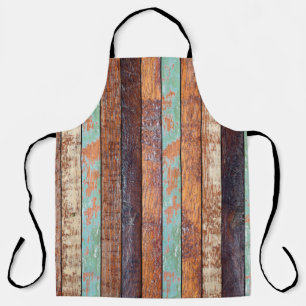 Gestreifte Hintergrundstruktur aus vertikalem Holz Schürze