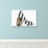 gestreifte hohe Fersen auf weiß Leinwanddruck (Insitu (Holzboden))