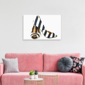 gestreifte hohe Fersen auf weiß Leinwanddruck (Insitu (Wohnzimmer))