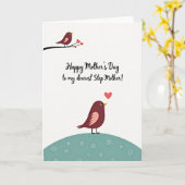 Gestreifte Hübsche Vogel Karte (Gelbe Blume)