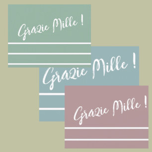 Gestreifte italienische Dankeskarten Postkarte