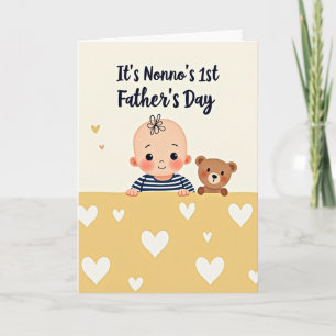 Gestreifte Karte zum Vatertag für Babys