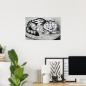 Gestreifte Katze, Louis Wain Poster (Heimbüro)