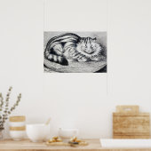 Gestreifte Katze, Louis Wain Poster (Küche)