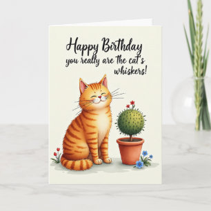 Gestreifte Katzen Glückliches Lächeln Karte