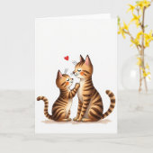 Gestreifte Katzen lieben Mutter Karte (Gelbe Blume)