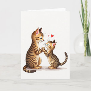 Gestreifte Katzen Muttertag Liebskarte Karte