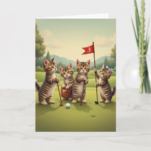 Gestreifte Katzen Vatertagskarte Karte