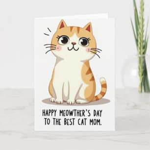 Gestreifte Katzenillustrationskarte Karte