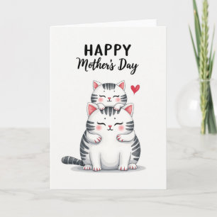 Gestreifte Katzenliebe-Karte Karte