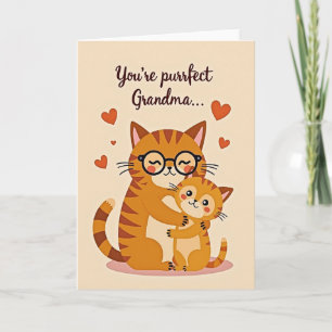Gestreifte Liebende Katzen Karte