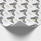 gestreifte Mode High Heels mit daisy Geschenkpapier (Ecke)