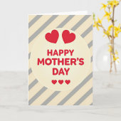 Gestreifte Mutter-Grußkarte Karte (Gelbe Blume)