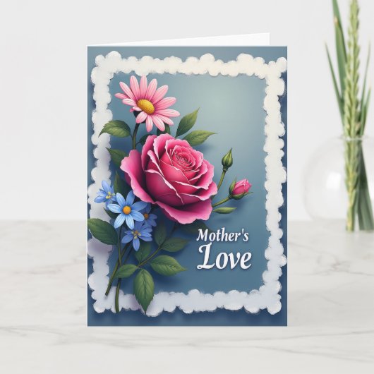 Gestreifte Mütter Rose Karte (Vorderseite)
