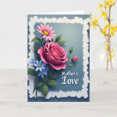 Gestreifte Mütter Rose Karte (Gelbe Blume)