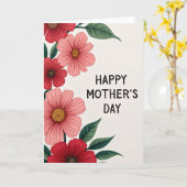 Gestreifte Muttertags-Blumen-Tributkarte Karte (Gelbe Blume)